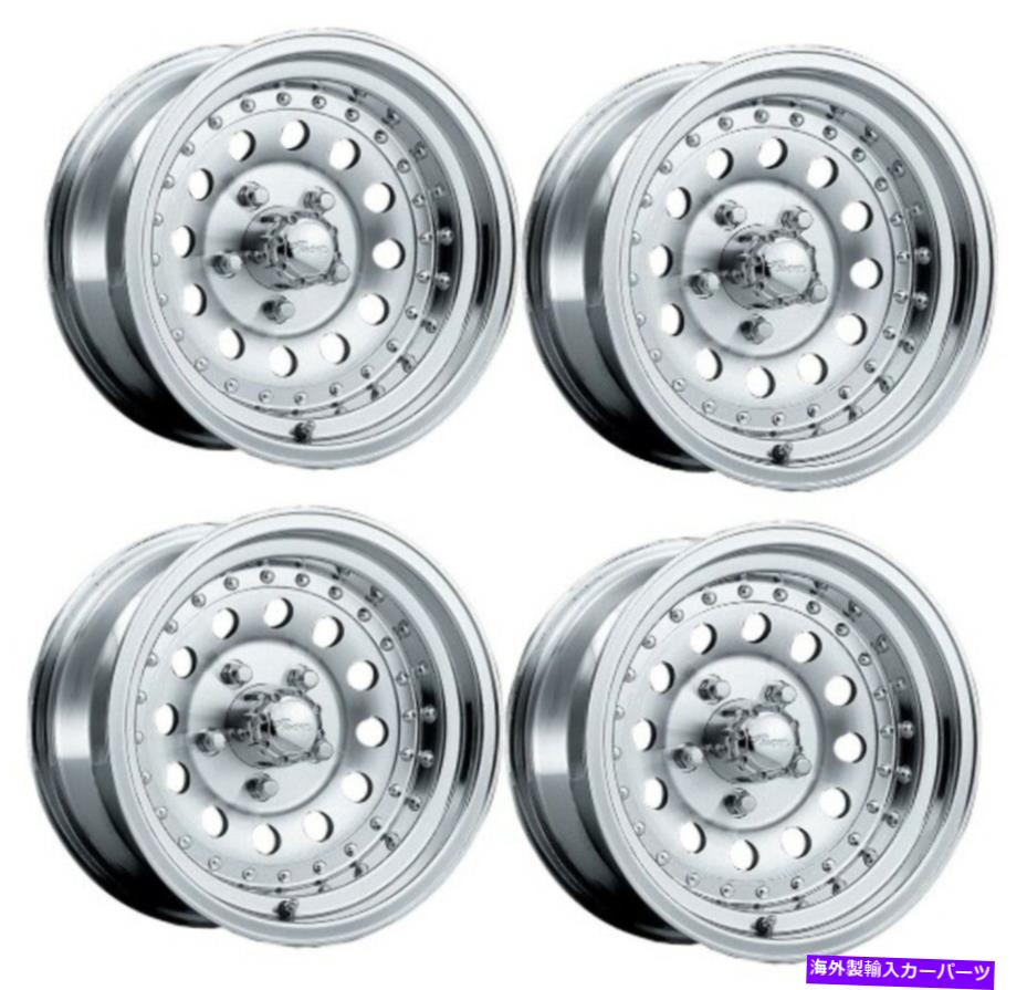 ホイール 4本セット セット4 15 "ペーサー162MアルミニウムMOD 15x7 5x4.75機械加工仕上げホイール-7mmリム Set 4 15" Pacer 162M Aluminum Mod 15X7 5x4.75 Machined Finish Wheels -7mm Rims【並行輸入品】|Us Custom Parts Shop USDM