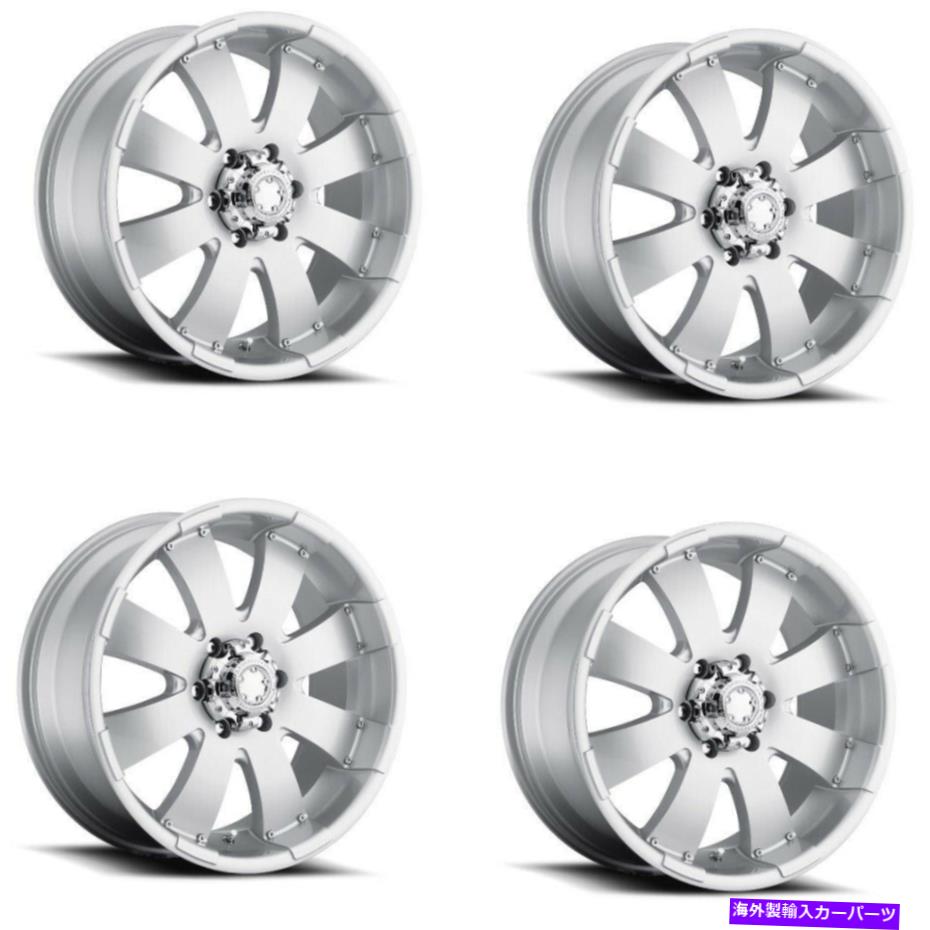 ホイール　４本セット セット4 18 "ウルトラ243Sマコ18x8.5ブライトシルバーWウルトラアーマー8x170ホイール12mm Set 4 18" Ultra 243S Mako 18X8.5 Bright Silver w Ultra Armor 8x170 Wheels 12mm【並行輸入品】｜Us Custom Parts Shop USDM