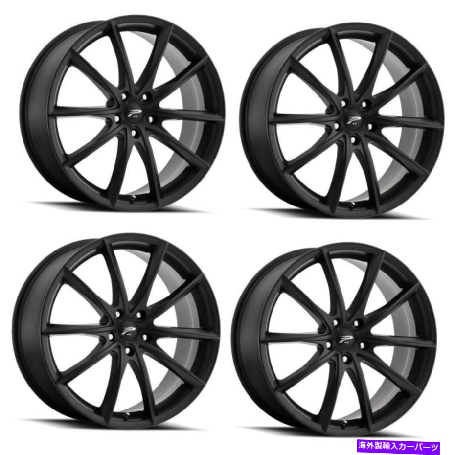 ホイール　４本セット セット4 17 "プラチナ435SBフラックス17x8 5x100サテンブラックサテンクリアコート35mmリム Set 4 17" Platinum 435SB Flux 17x8 5x100 Satin Black Satin Clear-Coat 35mm Rims【並行輸入品】｜Us Custom Parts Shop USDM