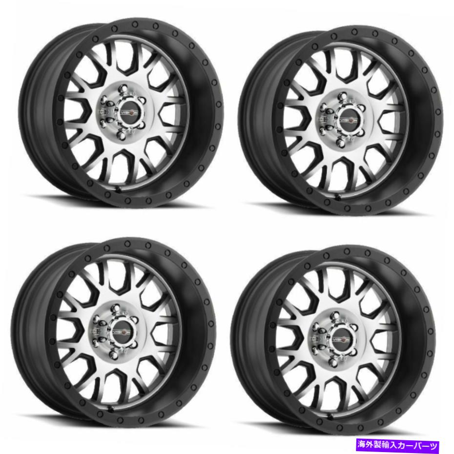 ホイール　４本セット セット4 15 "Vision ATV GV8ブラック機械加工面15x6 4x136ホイール38mmリム Set 4 15" Vision ATV GV8 Black Machined Face 15x6 4x136 Wheels 38mm Rims【並行輸入品】｜Us Custom Parts Shop USDM