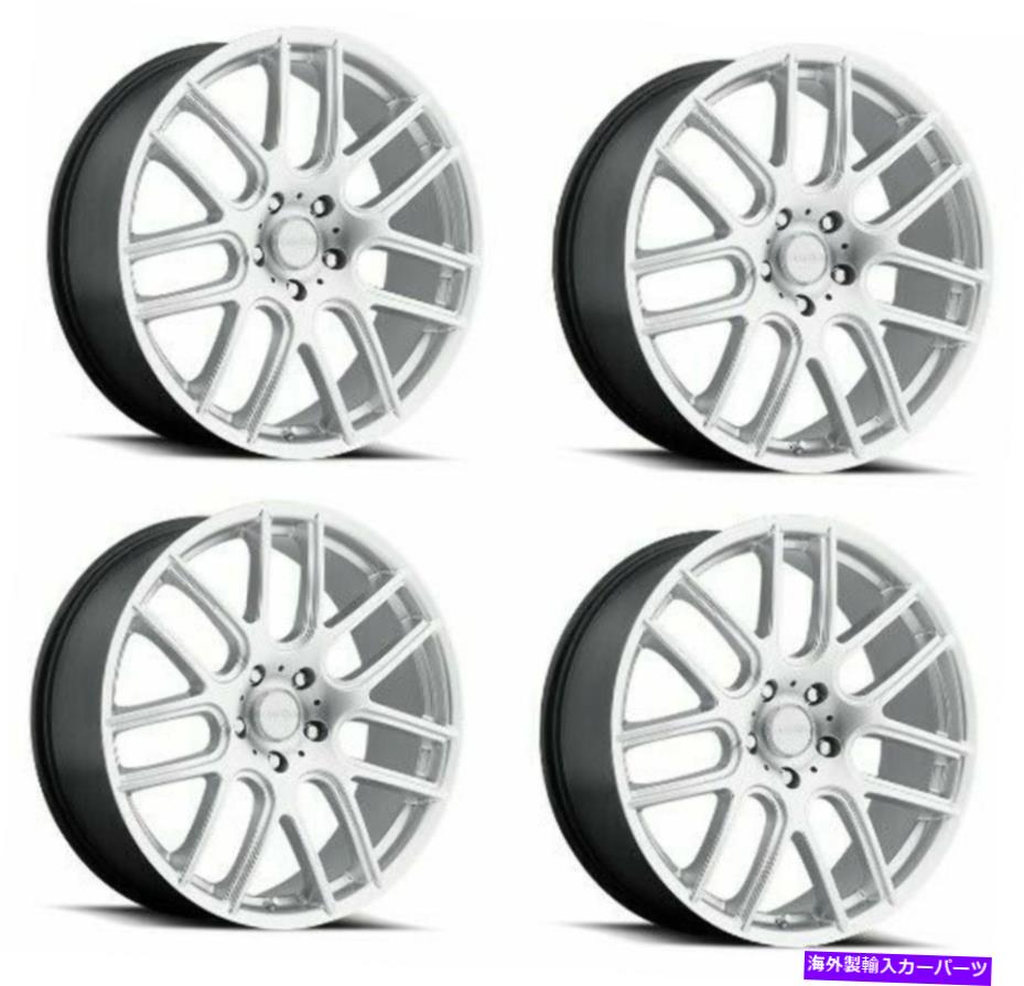 ホイール　４本セット セット4 20 "ビジョンストリート426Hクロスハイパーシルバーホイール20x8.5 5x4.5リム40mm Set 4 20" Vision Street 426H Cross Hyper Silver Wheels 20x8.5 5x4.5 Rims 40mm【並行輸入品】｜Us Custom Parts Shop USDM