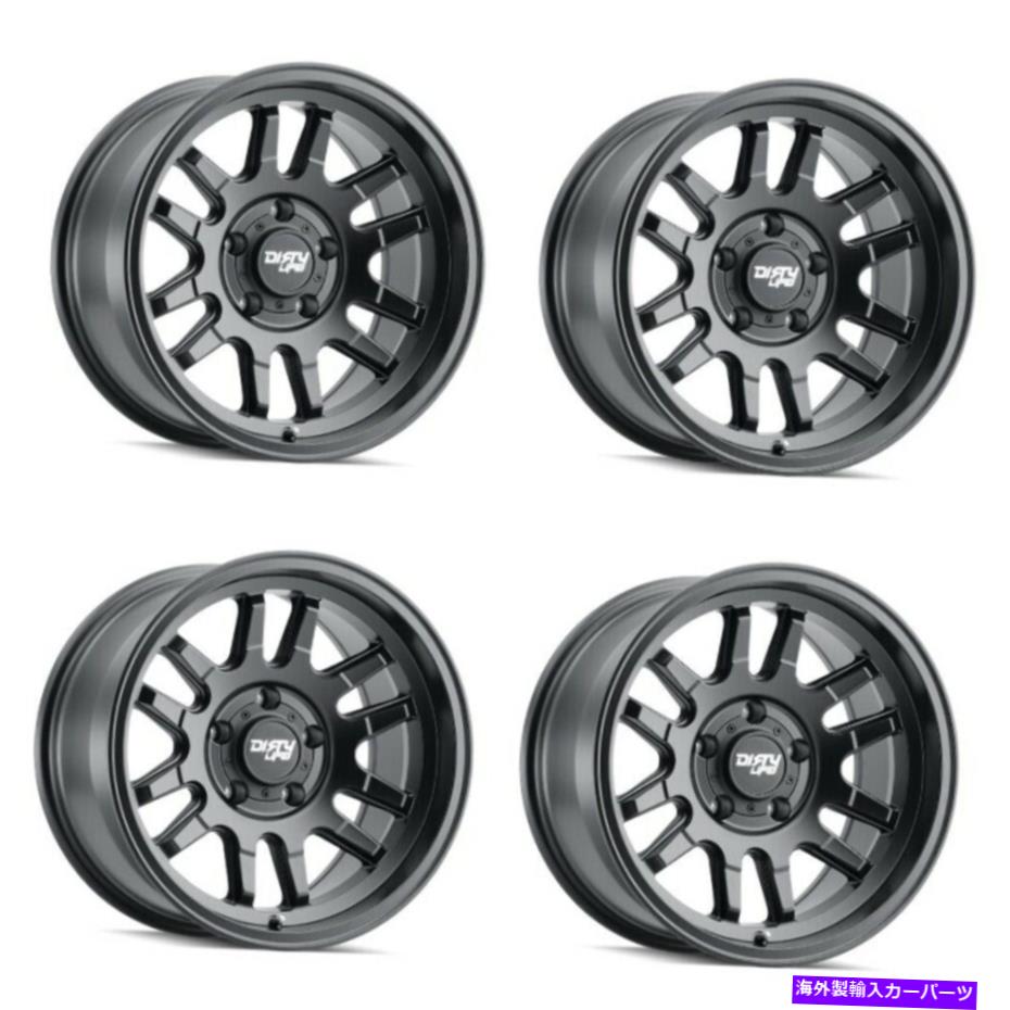 ホイール　４本セット セット4 17 "ダーティライフキャニオンマットブラックホイール17x9 6x5.5リム-12mm Set 4 17" Dirty Life Canyon Matte Black Wheels 17x9 6x5.5 Rims -12mm【並行輸入品】｜Us Custom Parts Shop USDM