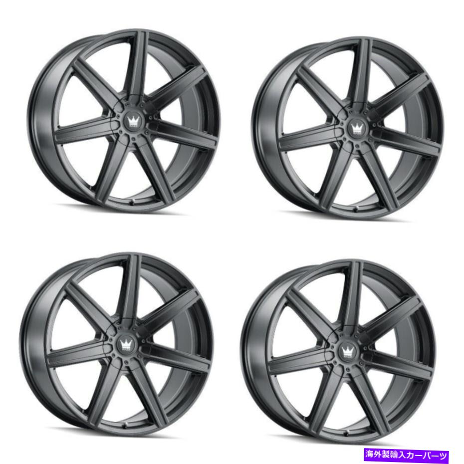 ホイール　４本セット セット4 18 "マッツィラグナマットブラックホイール18x8 5x112 5x120リム35mm Set 4 18" Mazzi Laguna Matte Black Wheels 18x8 5x112 5x120 Rims 35mm【並行輸入品】｜Us Custom Parts Shop USDM