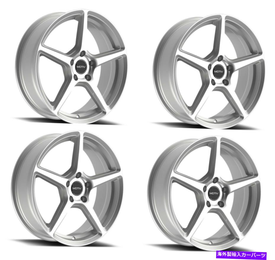 ホイール　４本セット セット4 16 "Motiv 433msブレード16x7.5 5x4.5グロスシルバー機械加工フェイスホイール40mm Set 4 16" Motiv 433MS Blade 16x7.5 5x4.5 Gloss Silver Machined Face Wheels 40mm【並行輸入品】｜Us Custom Parts Shop USDM
