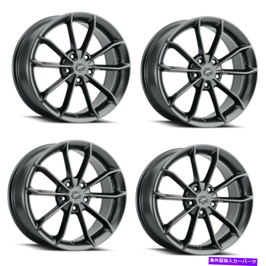 ホイール　４本セット セット4 18 "プラチナ457gn啓示18x8 5x112グロスガンメタルグレーホイール40mm Set 4 18" Platinum 457GN Revelation 18x8 5x112 Gloss Gunmetal Grey Wheels 40mm【並行輸入品】｜Us Custom Parts Shop USDM