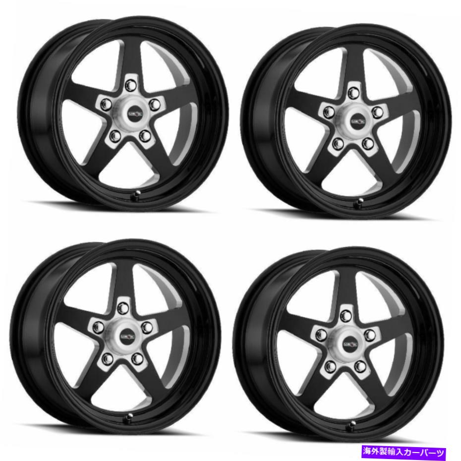 ホイール 4本セット セット4 17 "ビジョンアメリカンマッスル571スポーツスターIIブラック17x4.5 5x4.5リム-24mm Set 4 17" Vision American Muscle 571 Sport Star II Black 17x4.5 5x4.5 Rims -24mm【並行輸入品】|Us Custom Parts Shop USDM