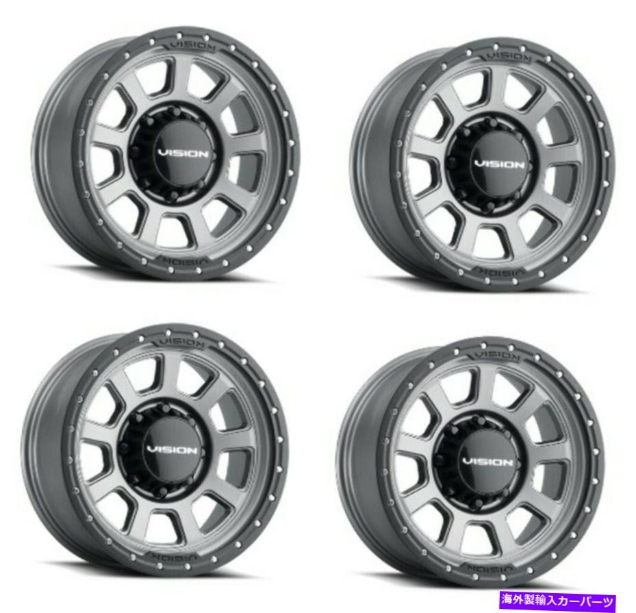 ホイール　４本セット セット4 17 "ビジョンオフロード350 OJOSサテングレーホイール17x9 8x6.5トラックリム-12mm Set 4 17" Vision Off-Road 350 Ojos Satin Grey Wheels 17x9 8x6.5 Truck Rims -12mm【並行輸入品】｜Us Custom Parts Shop USDM