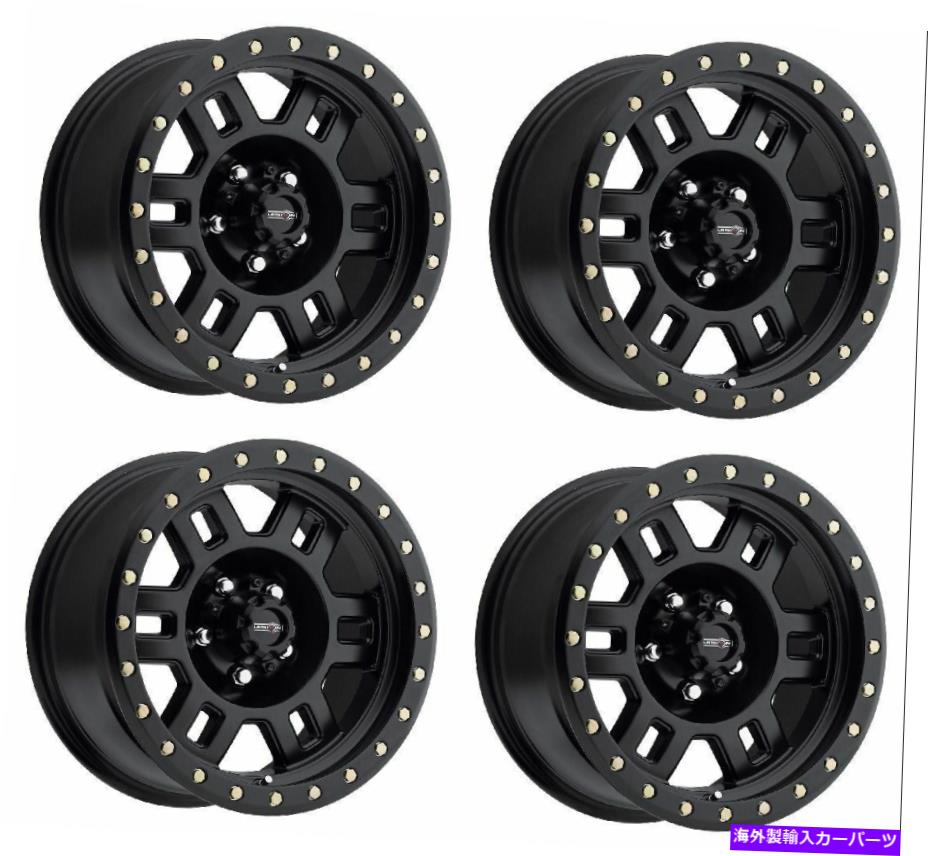 ホイール　４本セット セット4 18 "ビジョンオフロード398マンクスマットブラックホイール18x9 5x5リフトリム-12mm Set 4 18" Vision Off-Road 398 Manx Matte Black Wheels 18x9 5x5 Lifted Rims -12mm【並行輸入品】｜Us Custom Parts Shop USDM