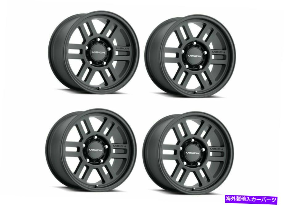 ホイール　４本セット セット4 17 "ビジョンオフロード355マンク2オーバーランドサテンブラックホイール17x9 6x5.5 18mm Set 4 17" Vision Off-Road 355 Manx 2 Overland Satin Black Wheels 17x9 6x5.5 18mm【並行輸入品】｜Us Custom Parts Shop USDM