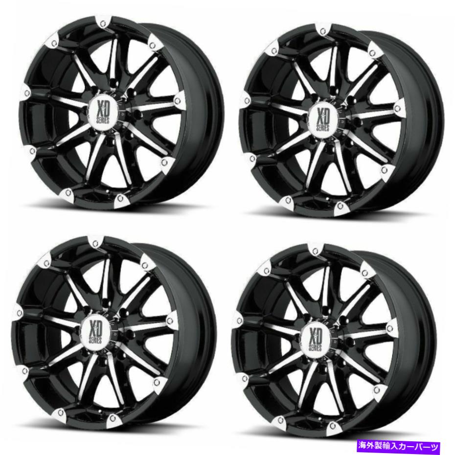 ホイール　４本セット セット4 18 "XDシリーズXD779バッドランズブラック機械加工ホイール18x9 8x6.5 18mm 8ラグ Set 4 18" XD Series XD779 Badlands Black Machined Wheels 18x9 8x6.5 18mm 8 Lug【並行輸入品】｜Us Custom Parts Shop USDM