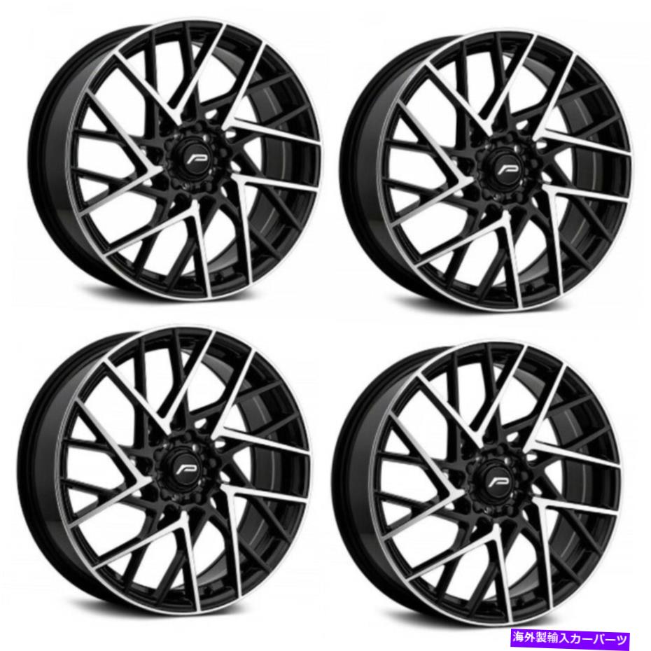ホイール　４本セット セット4 17 "ペーサー793bシーケンス17x7.5 5x100 5x4.5ブラックホイール42mmリム Set 4 17" Pacer 793B Sequence 17x7.5 5x100 5x4.5 Black Wheels 42mm Rims【並行輸入品】｜Us Custom Parts Shop USDM