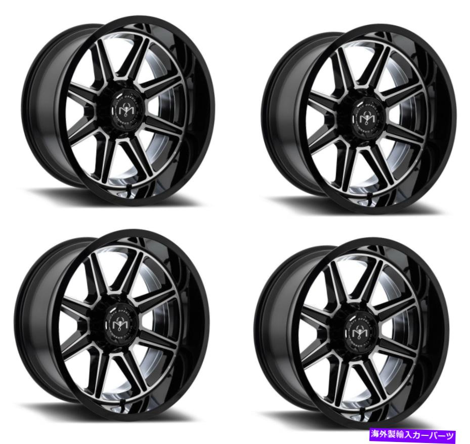 ホイール　４本セット セット4 18 "Motiv Off Road 428MB Balast 18x9 8x6.5黒い機械加工フェイスホイール18mm Set 4 18" Motiv Off Road 428MB Balast 18x9 8x6.5 Black Machined Face Wheels 18mm【並行輸入品】｜Us Custom Parts Shop USDM