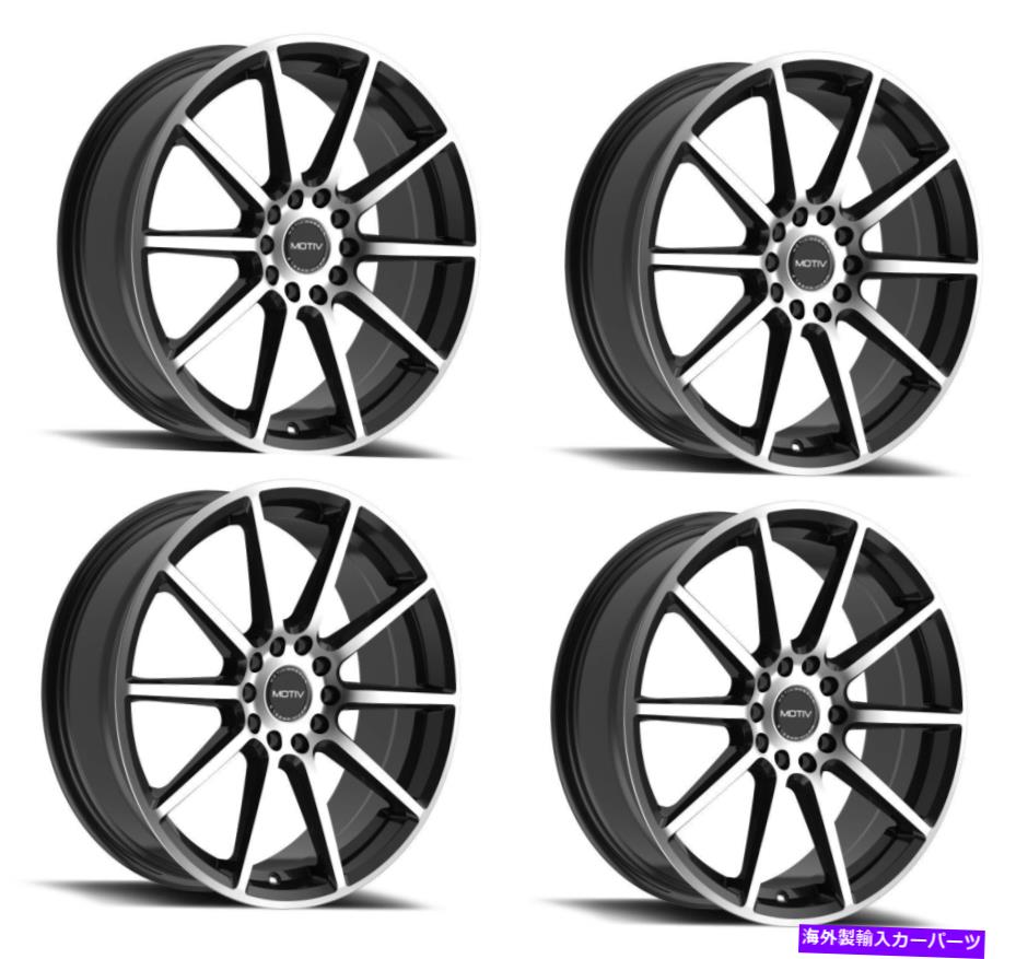 ホイール 4本セット セット4 17 "Motiv 431MBエリキング17x7.5 5x100/110グロスブラック機械加工面40mmリム Set 4 17" Motiv 431MB Elicit 17X7.5 5x100/110 Gloss Black Machined Face 40mm Rim【並行輸入品】|Us Custom Parts Shop USDM