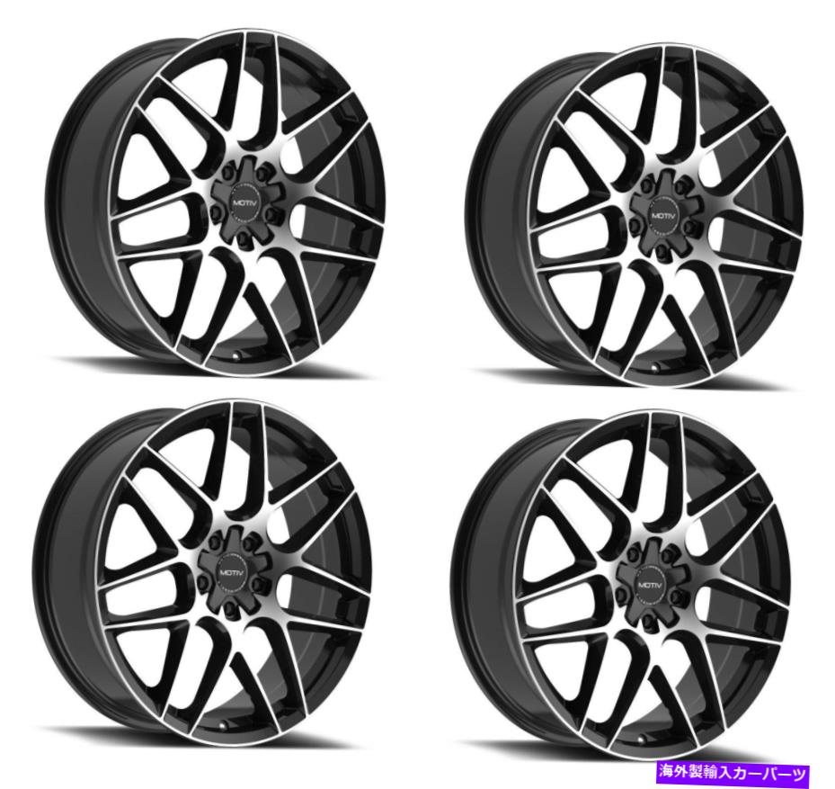 ホイール 4本セット セット4 17 "Motiv 435MBフォイル17x7.5 5x4.5 5x120グロスブラック機械加工面40mm Set 4 17" Motiv 435MB Foil 17x7.5 5x4.5 5x120 Gloss Black Machined Face 40mm【並行輸入品】|Us Custom Parts Shop USDM