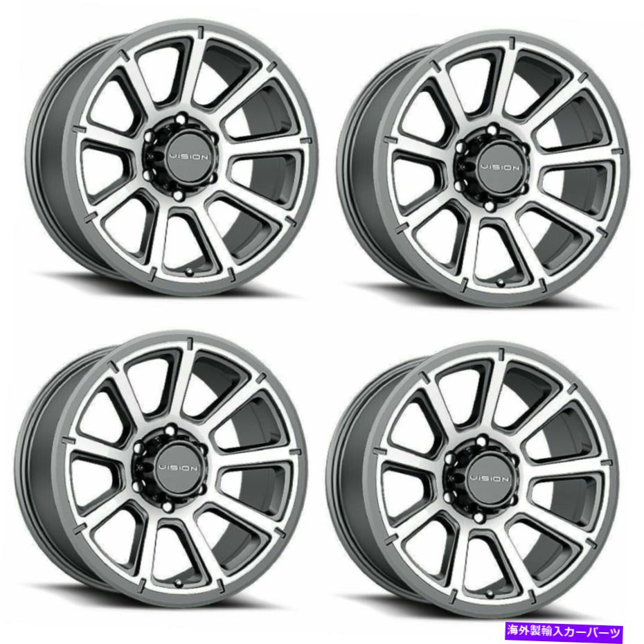 ホイール　４本セット セット4 18 "ビジョン353タービンガンメタル機械加工フェイスホイール18x9 5x150リム12mm Set 4 18" Vision 353 Turbine Gunmetal Machined Face Wheels 18x9 5x150 Rims 12mm【並行輸入品】｜Us Custom Parts Shop USDM