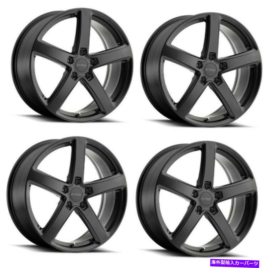ホイール 4本セット セット4 17 "ガソリンP2A 17x8マットブラック5x112ホイール40mm 5ラグリム Set 4 17" Petrol P2A 17x8 Matte Black 5x112 Wheels 40mm 5 Lug Rims【並行輸入品】|Us Custom Parts Shop USDM