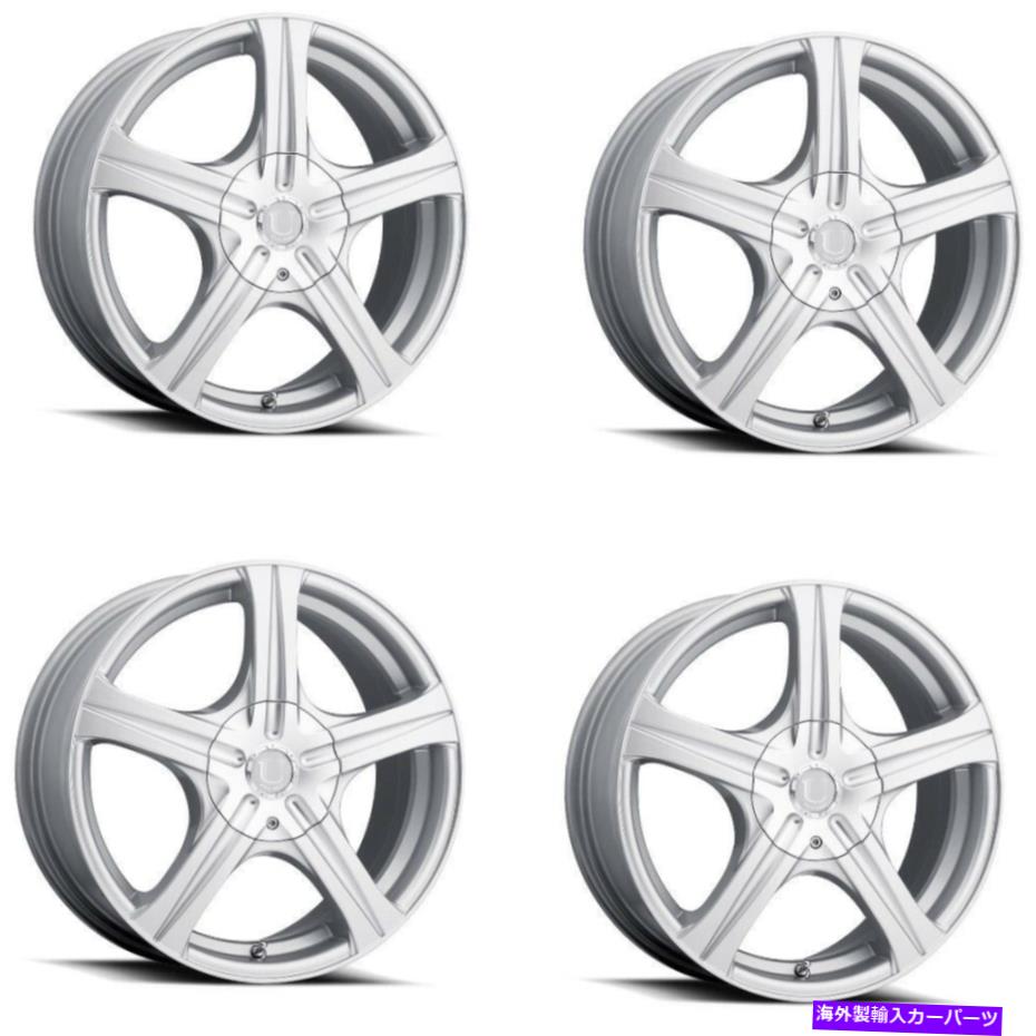 ホイール 4本セット セット4 18 "ウルトラ403Sスラローム18x7.5 5x108 5x4.5シルバーウルトラアーマーホイール45mm Set 4 18" Ultra 403S Slalom 18x7.5 5x108 5x4.5 Silver Ultra Armor Wheels 45mm【並行輸入品】|Us Custom Parts Shop USDM
