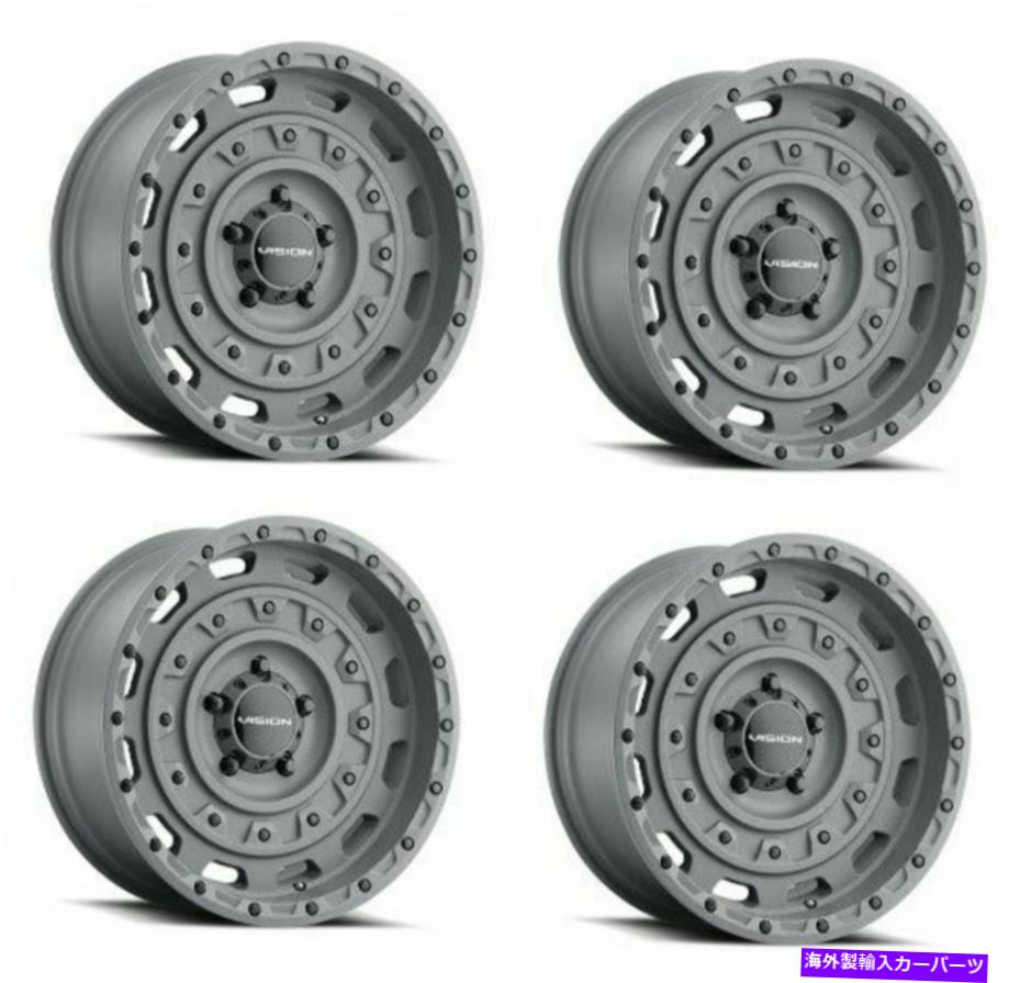 ホイール　４本セット セット4 18 "ビジョン403戦術スラッシングガンメタルホイール18x9.5 8x180リム-18mm Set 4 18" Vision 403 Tactical Thrashed Gun Metal Wheels 18x9.5 8x180 Rims -18mm【並行輸入品】｜Us Custom Parts Shop USDM