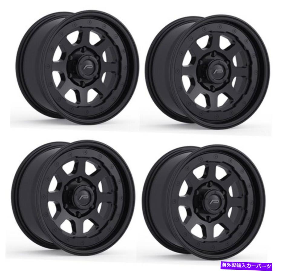 ホイール　４本セット セット4 17 "ペーサー166SBナイトホーク17x8.5 6x5.5サテンブラックホイール-6mmリム Set 4 17" Pacer 166SB Nighthawk 17X8.5 6x5.5 Satin Black Wheels -6mm Rims【並行輸入品】｜Us Custom Parts Shop USDM