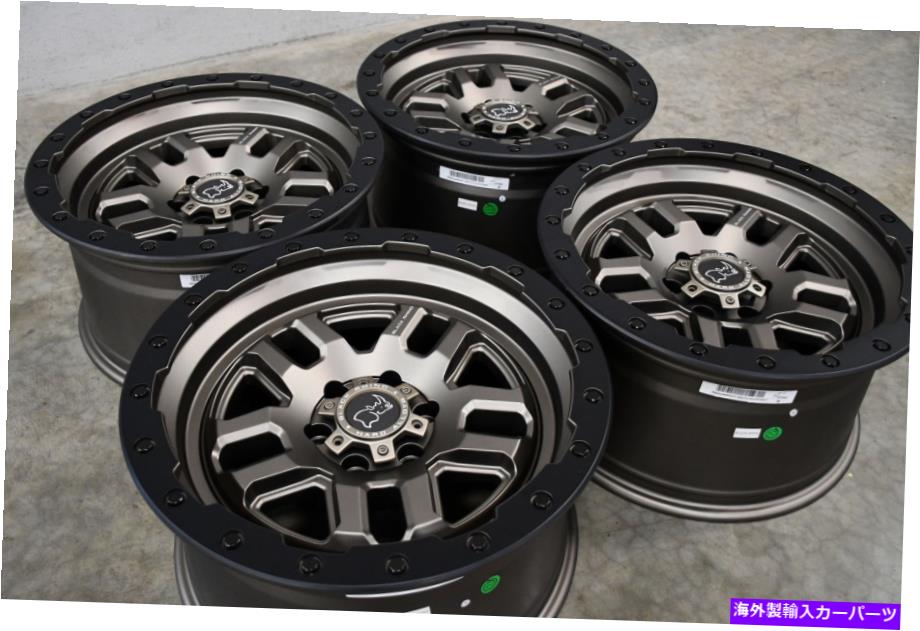 ホイール 4本セット セット4 18x9.5ブラックサイのバーストーマットブロンズw/ブラックリングホイール6x120リム Set 4 18x9.5 Black Rhino Barstow Matte Bronze w/ Black Ring Wheels 6x120 Rims【並行輸入品】|Us Custom Parts Shop USDM