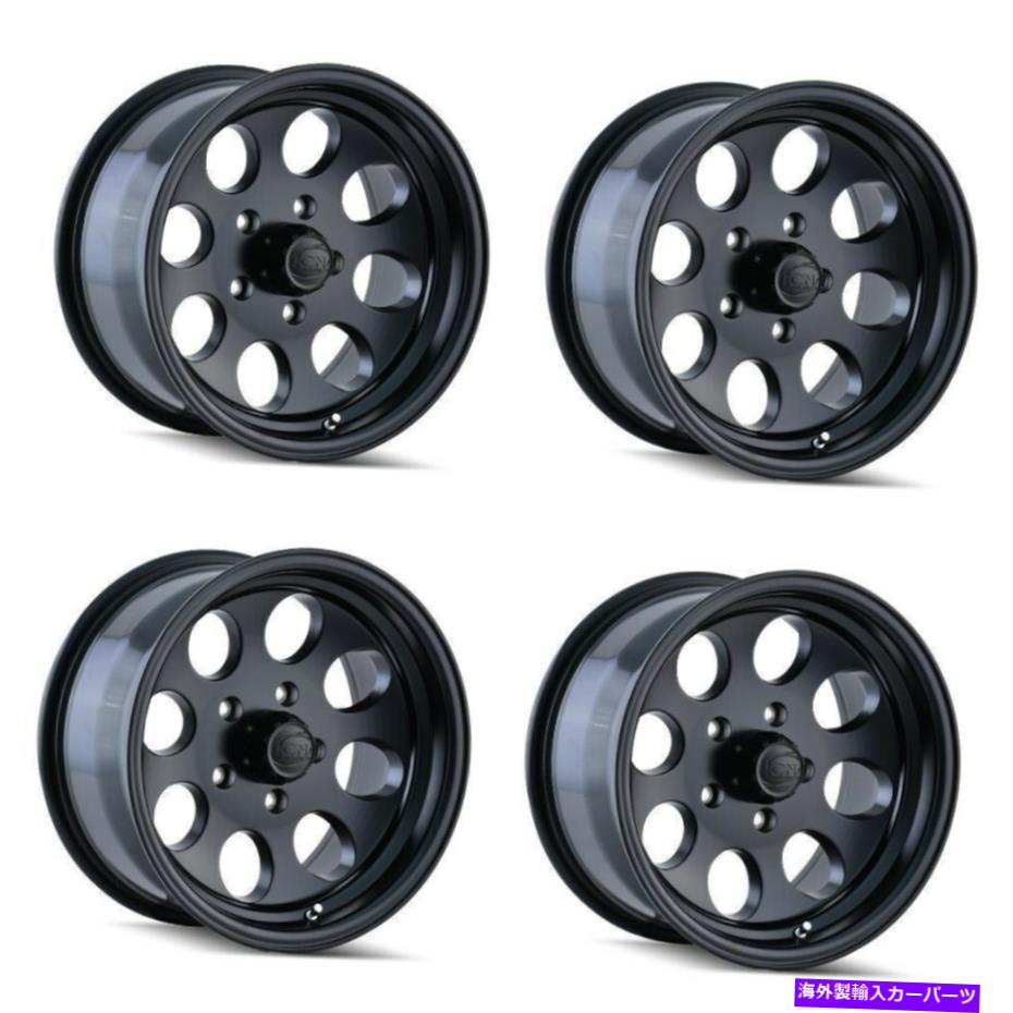 ホイール 4本セット セット4 15 "イオン171マットブラックホイール15x10 5x4.5トラックリム-38mm Set 4 15" Ion 171 Matte Black Wheels 15x10 5x4.5 Truck Rims -38mm【並行輸入品】|Us Custom Parts Shop USDM