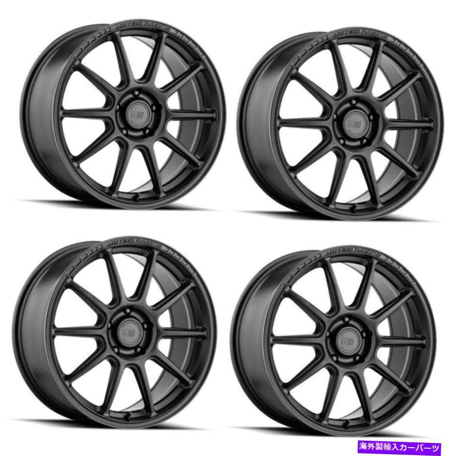 ホイール 4本セット セット4 17 "motegi mr140 ss10サテンブラック17x7 5x112ホイール38mmリム Set 4 17" Motegi MR140 SS10 Satin Black 17x7 5X112 Wheels 38mm Rim【並行輸入品】|Us Custom Parts Shop USDM