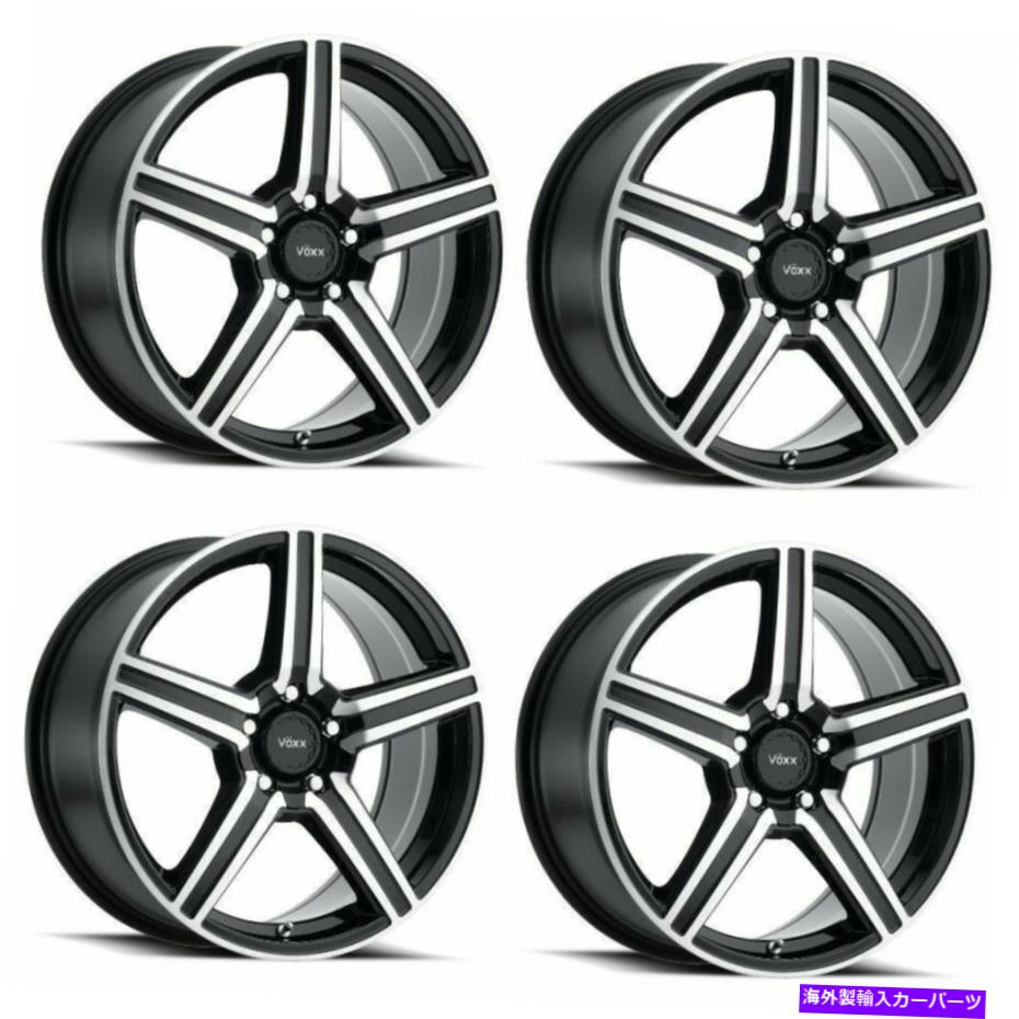 ホイール 4本セット セット4 17x7.5 voxx como black mach faceホイール5x108/ 5x4.5 40mm乗客w/ラグ Set 4 17x7.5 Voxx Como Black Mach Face Wheels 5x108/5x4.5 40mm Passenger w/ Lugs【並行輸入品】|Us Custom Parts Shop USDM