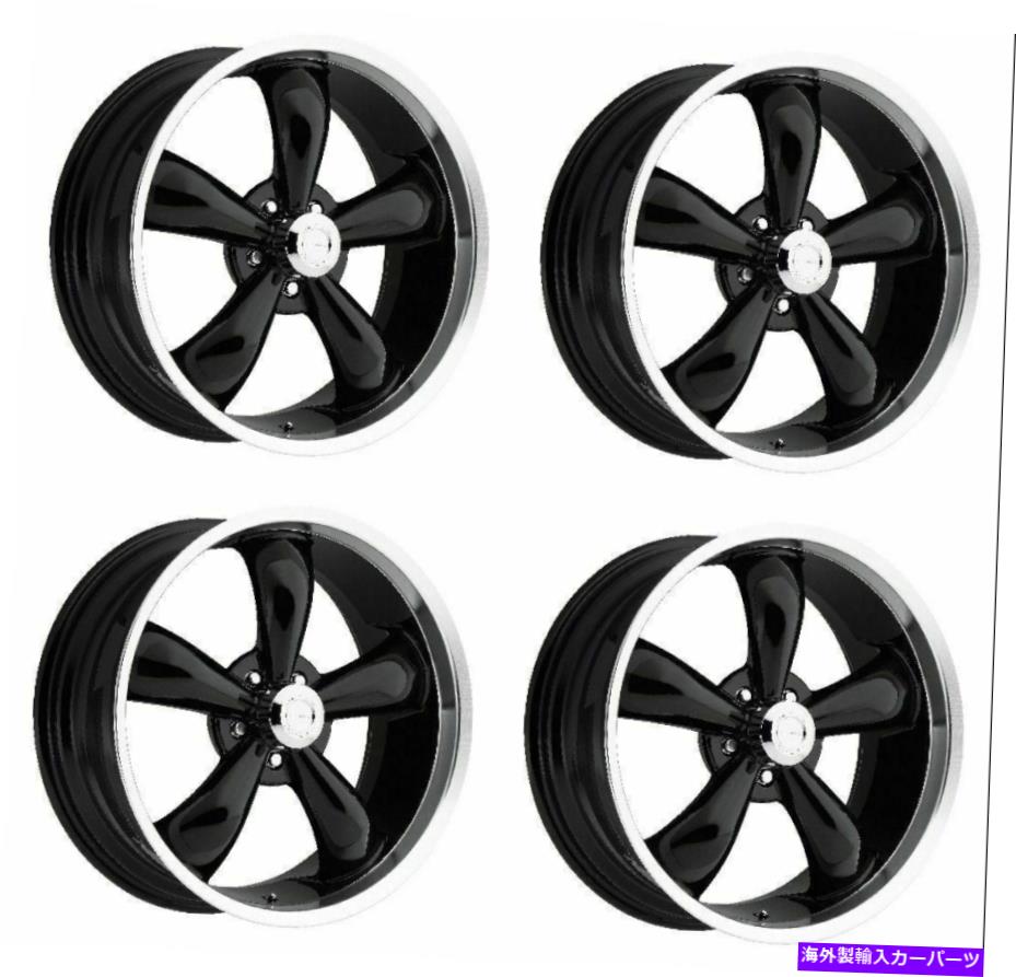 ホイール 4本セット セット4 17 "ビジョンマッスル142レジェンドグロスブラックマシンリップ17x7 5x115リム6mm Set 4 17" Vision Muscle 142 Legend Gloss Black Machined Lip 17x7 5x115 Rims 6mm【並行輸入品】|Us Custom Parts Shop USDM