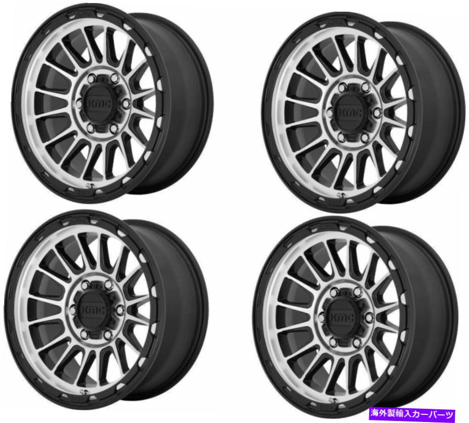 ホイール 4本セット セット4 16 "kmc km542インパクトサテンブラック機械加工16x7 5x4.5ホイール30mmリム Set 4 16" KMC KM542 IMPACT Satin Black Machined 16x7 5X4.5 Wheels 30mm Rim【並行輸入品】|Us Custom Parts Shop USDM
