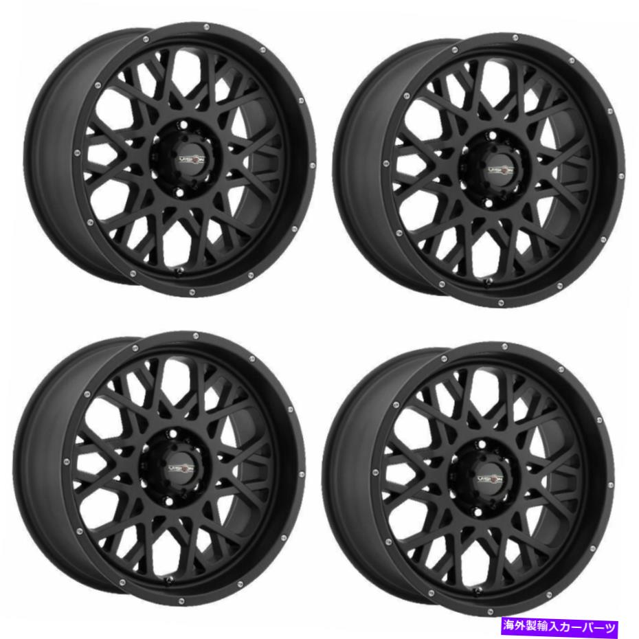 ホイール 4本セット セット4 20 "ビジョンオフロード412ロッカーサテンブラックホイール20x9 5x150リム12mm Set 4 20" Vision Off-Road 412 Rocker Satin Black Wheels 20x9 5x150 Rims 12mm【並行輸入品】|Us Custom Parts Shop USDM