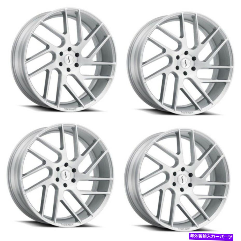 ホイール 4本セット セット4 20 "ステータスジャガーノート20x9シルバーW/ブラシ付きフェイス5x150ホイール20mmリム Set 4 20" Status Juggernaut 20x9 Silver w/ Brushed Face 5x150 Wheels 20mm Rims【並行輸入品】|Us Custom Parts Shop USDM