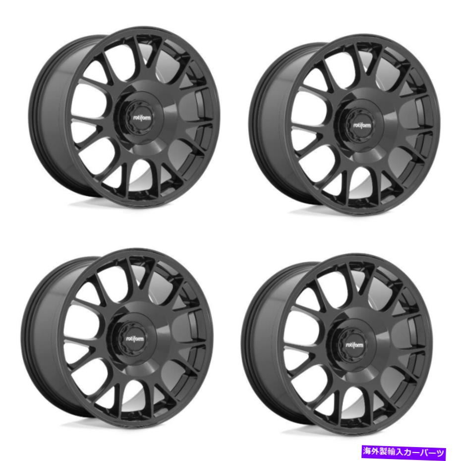 ホイール　４本セット セット4 18 "ROTIFORM 1PC R187 TUF-R GLOSS BLACK 18X9.5 5x4.25 / 5x120ホイール38mm Set 4 18" Rotiform 1PC R187 TUF-R Gloss Black 18x9.5 5x4.25 / 5x120 Wheels 38mm【並行輸入品】｜Us Custom Parts Shop USDM