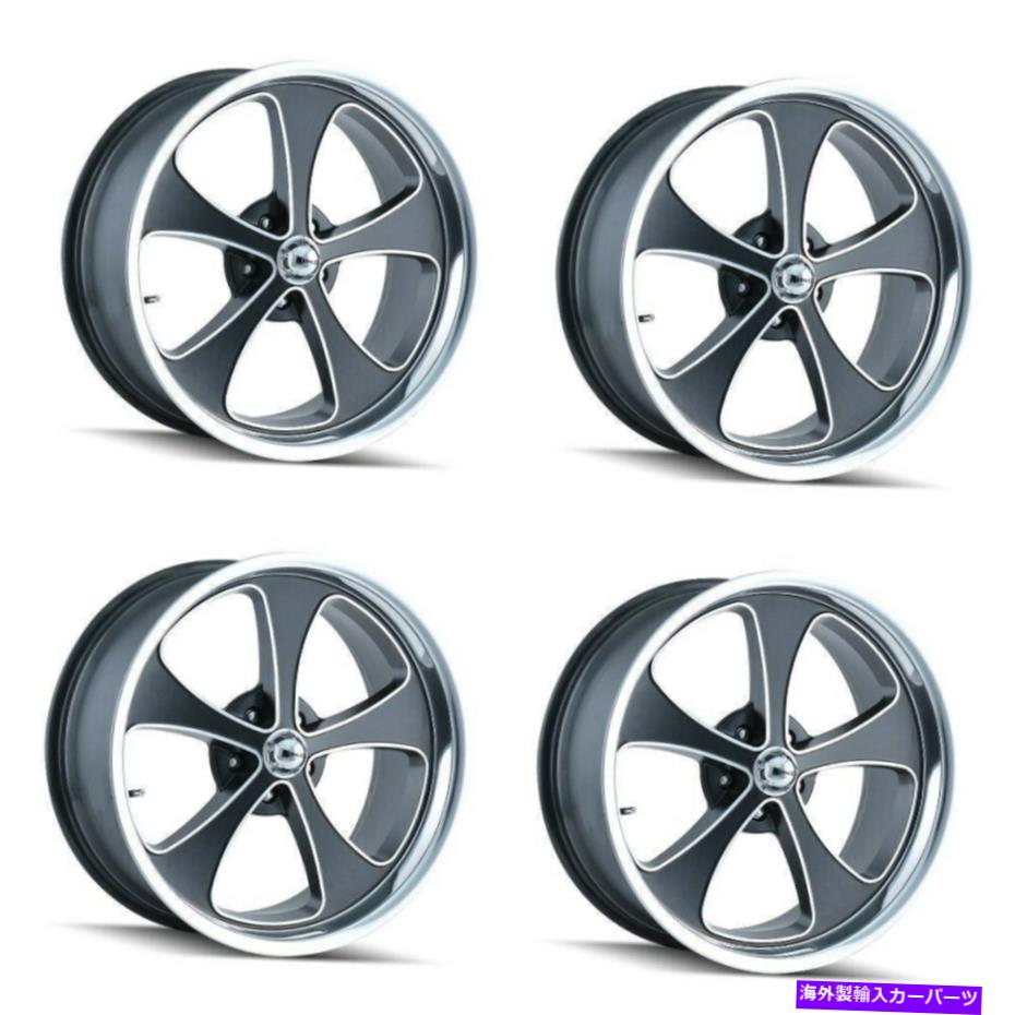 ホイール 4本セット セット4 18 "リドラー645マットブラック/機械加工の顔/磨き唇18x9.5 5x4.5 0mm Set 4 18" Ridler 645 Matte Black/Machined Face/Polished Lip 18x9.5 5x4.5 0mm【並行輸入品】|Us Custom Parts Shop USDM