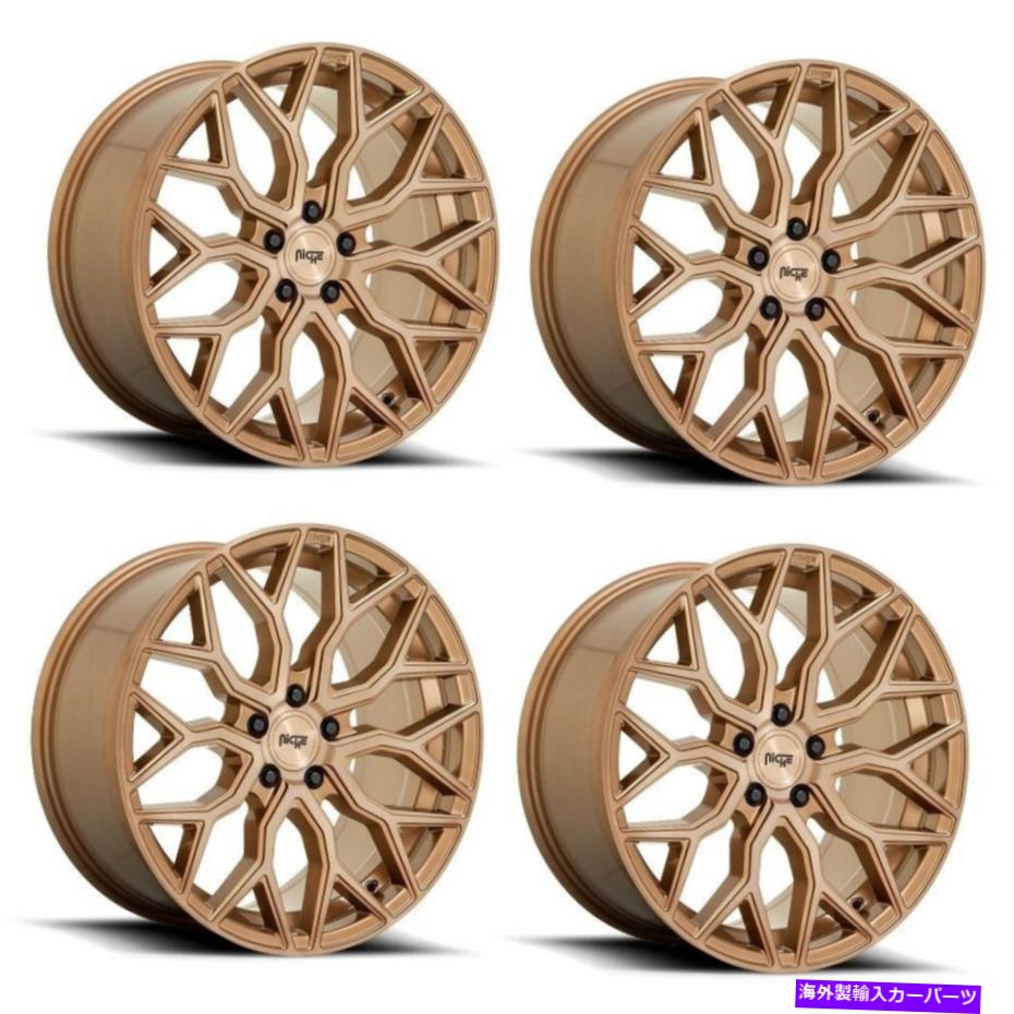 ホイール　４本セット セット4 19 "ニッチ1PC M263 Mazzantiブロンズブラシ19x8.5 5x112ホイール25mmリム Set 4 19" Niche 1PC M263 MAZZANTI Bronze Brushed 19x8.5 5X112 Wheels 25mm Rim【並行輸入品】｜Us Custom Parts Shop USDM