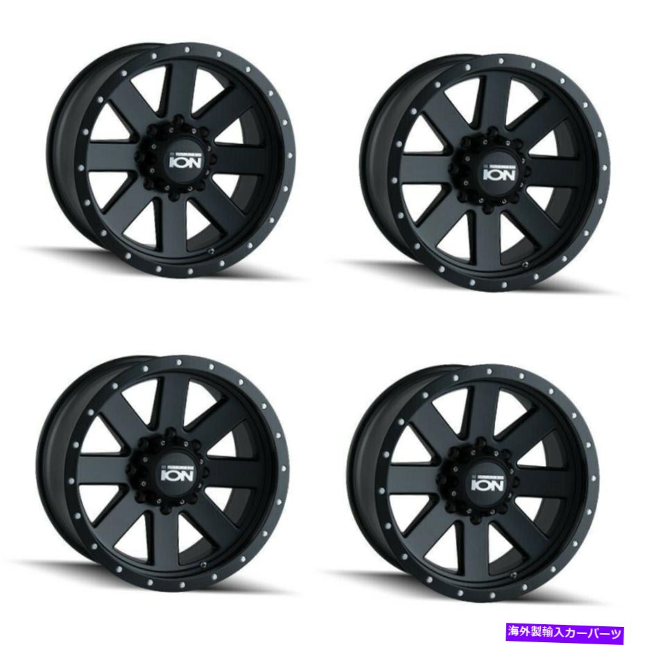 ホイール 4本セット セット4 20 "イオン134マットブラック/ブラックビードロックホイール20x9 6x5.5トラックリム0mm Set 4 20" Ion 134 Matte Black/Black Beadlock Wheels 20x9 6x5.5 Truck Rims 0mm【並行輸入品】|Us Custom Parts Shop USDM