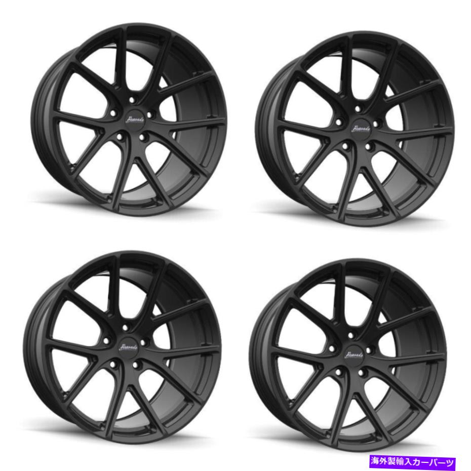 ホイール　４本セット セット4 20 "bravado 08bトリビュート20x9.5 5x120マットブラックホイール35mmストリートリム Set 4 20" Bravado 08B Tribute 20x9.5 5x120 Matte Black Wheels 35mm Street Rims【並行輸入品】｜Us Custom Parts Shop USDM