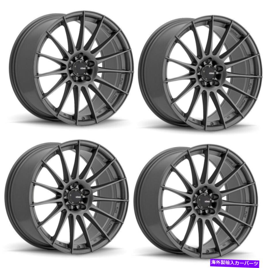 ホイール　４本セット セット4 18 "konig 48mg rennform 18x8 5x4.5マットグレーホイール45mmリム Set 4 18" Konig 48MG Rennform 18x8 5x4.5 Matte Grey Wheels 45mm Rims【並行輸入品】｜Us Custom Parts Shop USDM