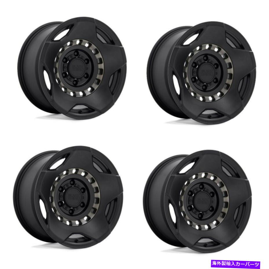 ホイール 4本セット セット4 17 "ブラックサイマズルブラックw/機械加工された色合いのリング17x9 5x5 -18mmホイール Set 4 17" Black Rhino Muzzle Black w/ Machined Tint Ring 17x9 5x5 -18mm Wheels【並行輸入品】|Us Custom Parts Shop USDM