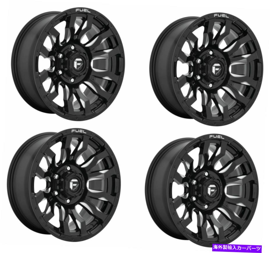 ホイール 4本セット セット4 18 "燃料ブリッツD673ブラックミリングホイール18x9 6x135 -12mmリフトトラックリム Set 4 18" Fuel Blitz D673 Black Milled Wheels 18x9 6x135 -12mm Lifted Truck Rims【並行輸入品】|Us Custom Parts Shop USDM