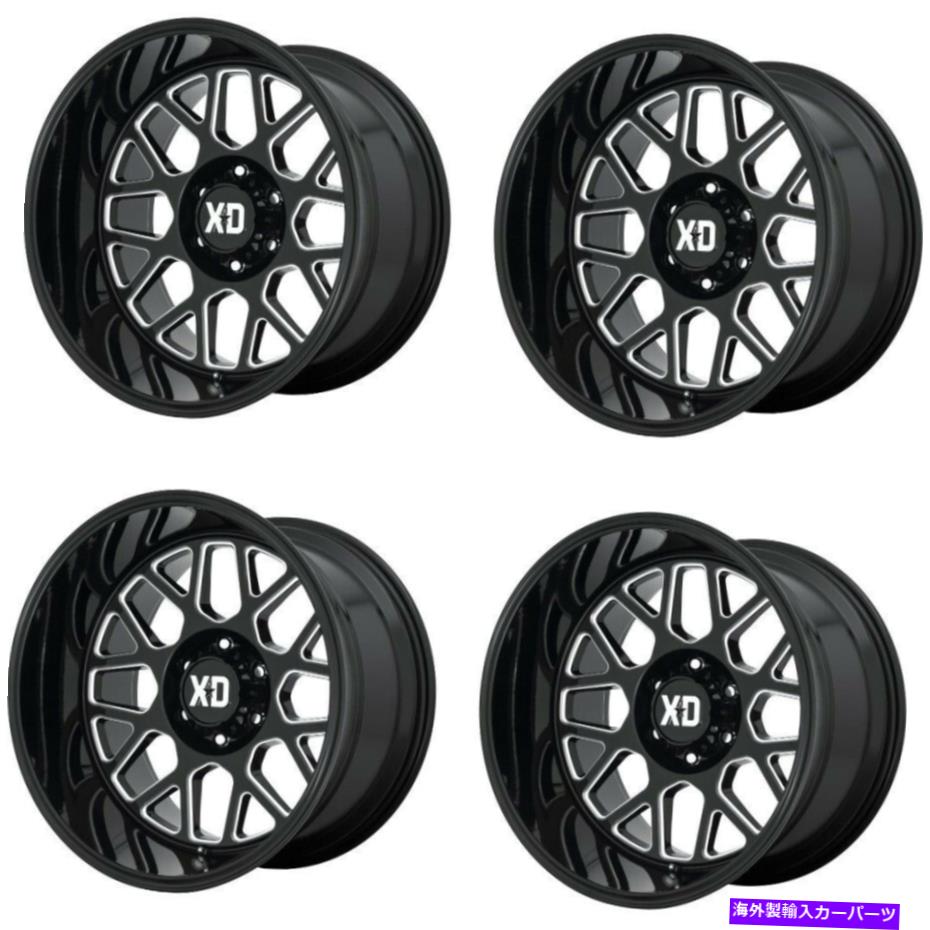 ホイール 4本セット セット4 20 "XD XD849グレネード2グロスブラックミリング20x10 8x6.5ホイール-18mmリム Set 4 20" XD XD849 Grenade 2 Gloss Black Milled 20x10 8X6.5 Wheels -18mm Rim【並行輸入品】|Us Custom Parts Shop USDM