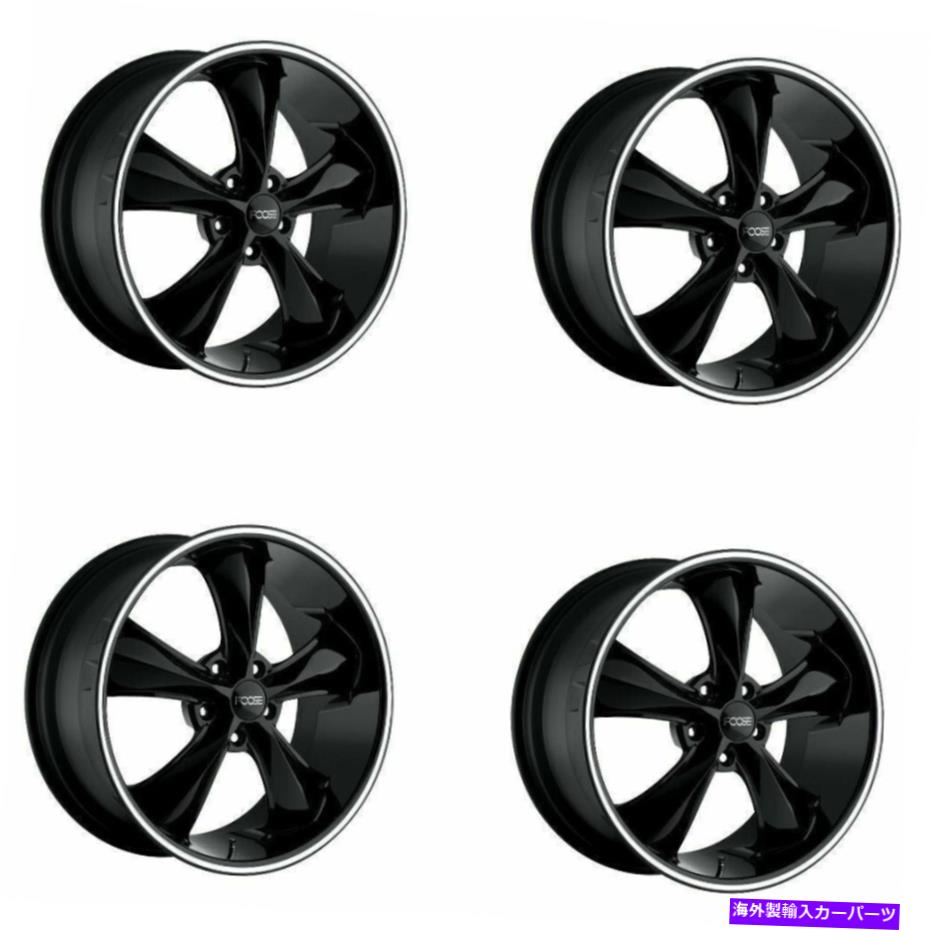 ホイール 4本セット セット4 20 "Foose Legend F104 Black Milled Wheels20x8.5 +7mmマッスルカーリム Set 4 20" Foose Legend F104 Black Milled Wheels 20x8.5 5x5 +7mm Muscle Car Rims【並行輸入品】|Us Custom Parts Shop USDM