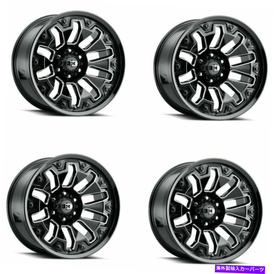 ホイール　４本セット セット4 20 "ビジョン362アーマーサテンブラックブラックボルトホイール20x10 5x150 -25mm Set 4 20" Vision 362 Armor Satin Black with Black Bolt Wheels 20x10 5x150 -25mm【並行輸入品】｜Us Custom Parts Shop USDM