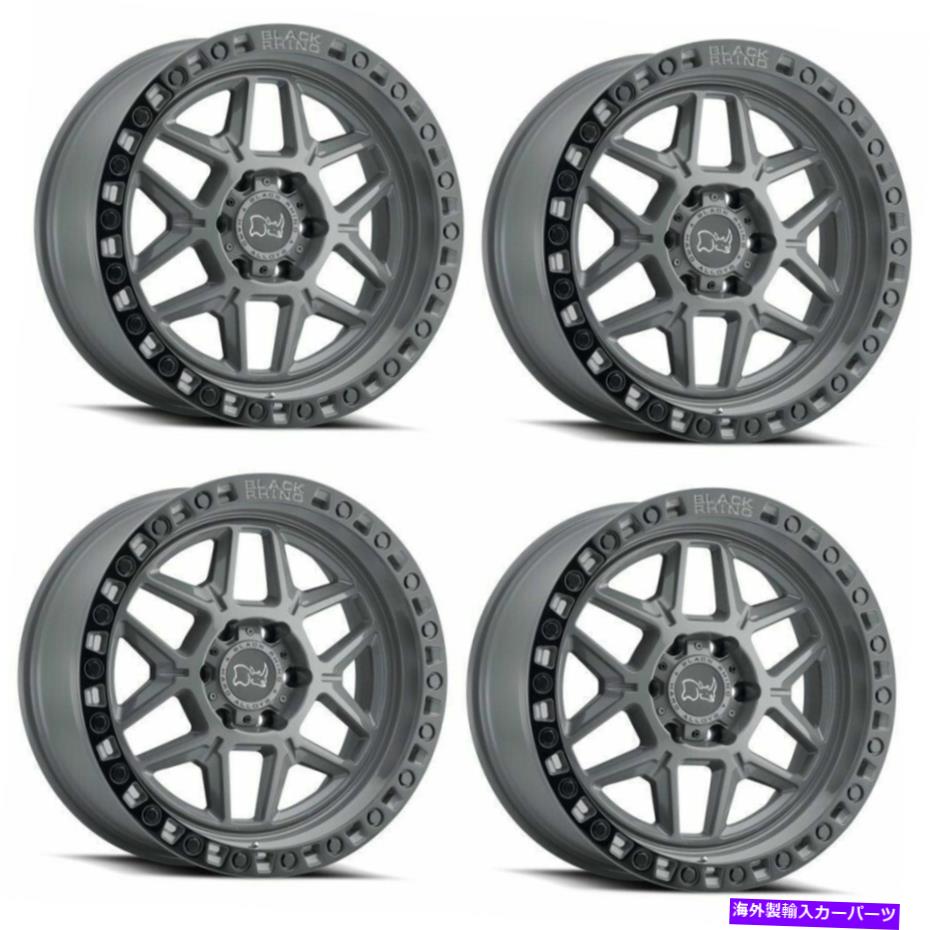 ホイール 4本セット セット4 18 "ブラックサイケルソ18x9グレーw/ブラックエッジ&ボルト5x5ホイール-18mm Set 4 18" Black Rhino Kelso 18x9 Gray w/ Black Edge & Bolts 5x5 Wheels -18mm【並行輸入品】|Us Custom Parts Shop USDM