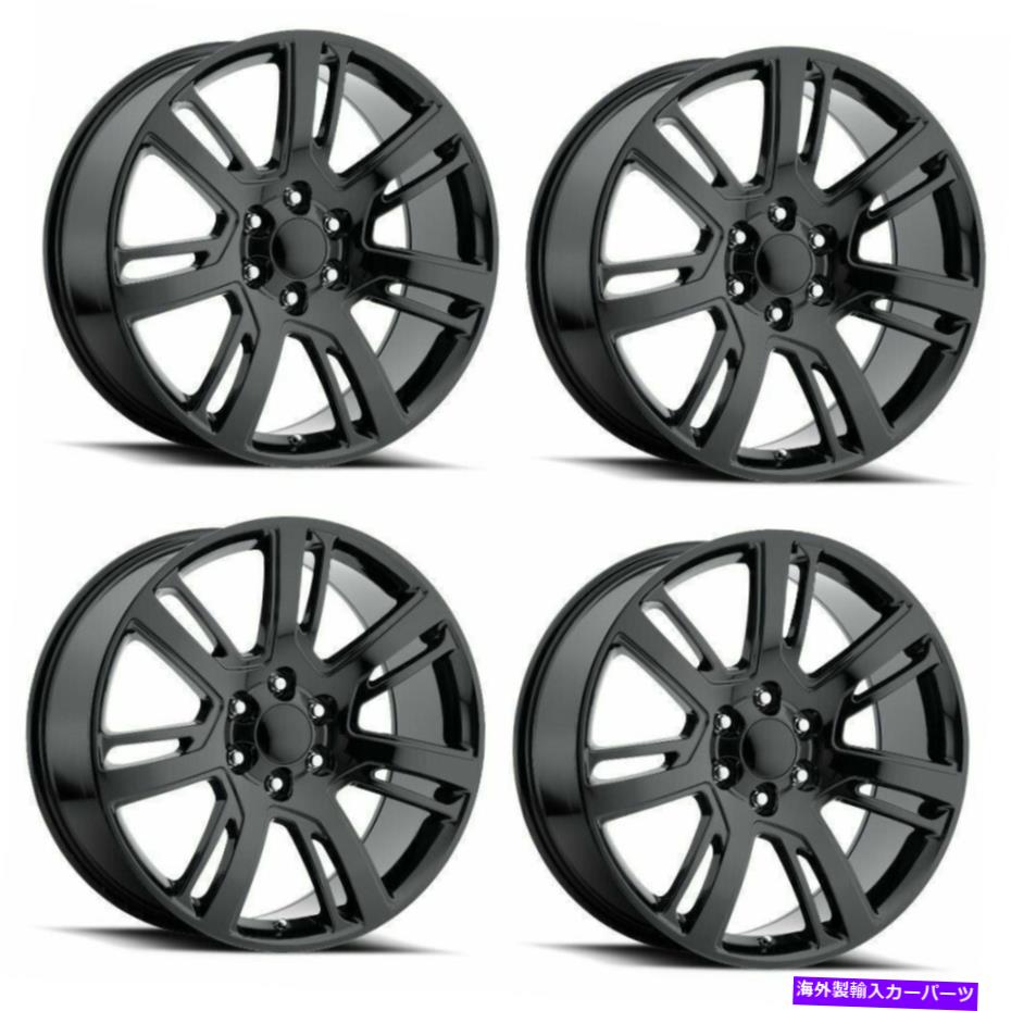 ホイール 4本セット セット4 22 "レプリカエスカレードプラチナグロスブラックホイール22x9 6x5.5 31mmトラック/SUV Set 4 22" Replica Escalade Platinum Gloss Black Wheels 22x9 6x5.5 31mm Truck/SUV【並行輸入品】|Us Custom Parts Shop USDM