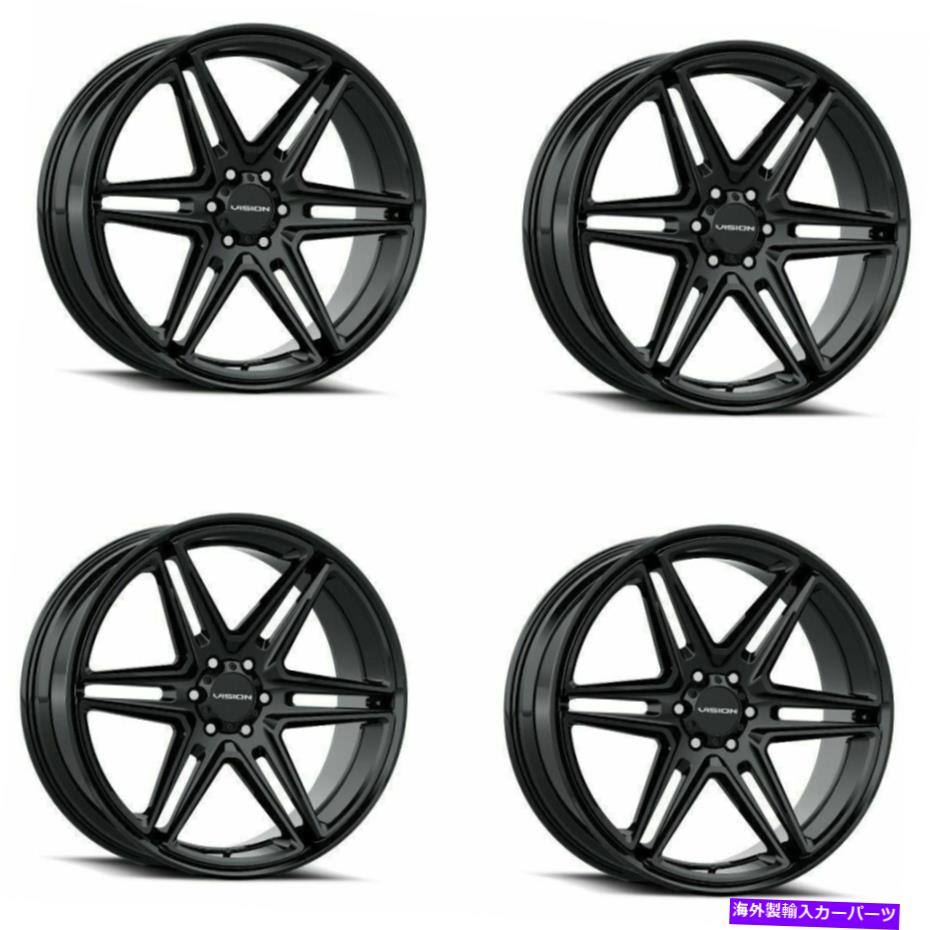ホイール　４本セット セット4 20 "ビジョンストリート476ウェッジグロスブラックホイール20x9 6x135リム30mm Set 4 20" Vision Street 476 Wedge Gloss Black Wheels 20x9 6x135 Rims 30mm【並行輸入品】｜Us Custom Parts Shop USDM 326,750円