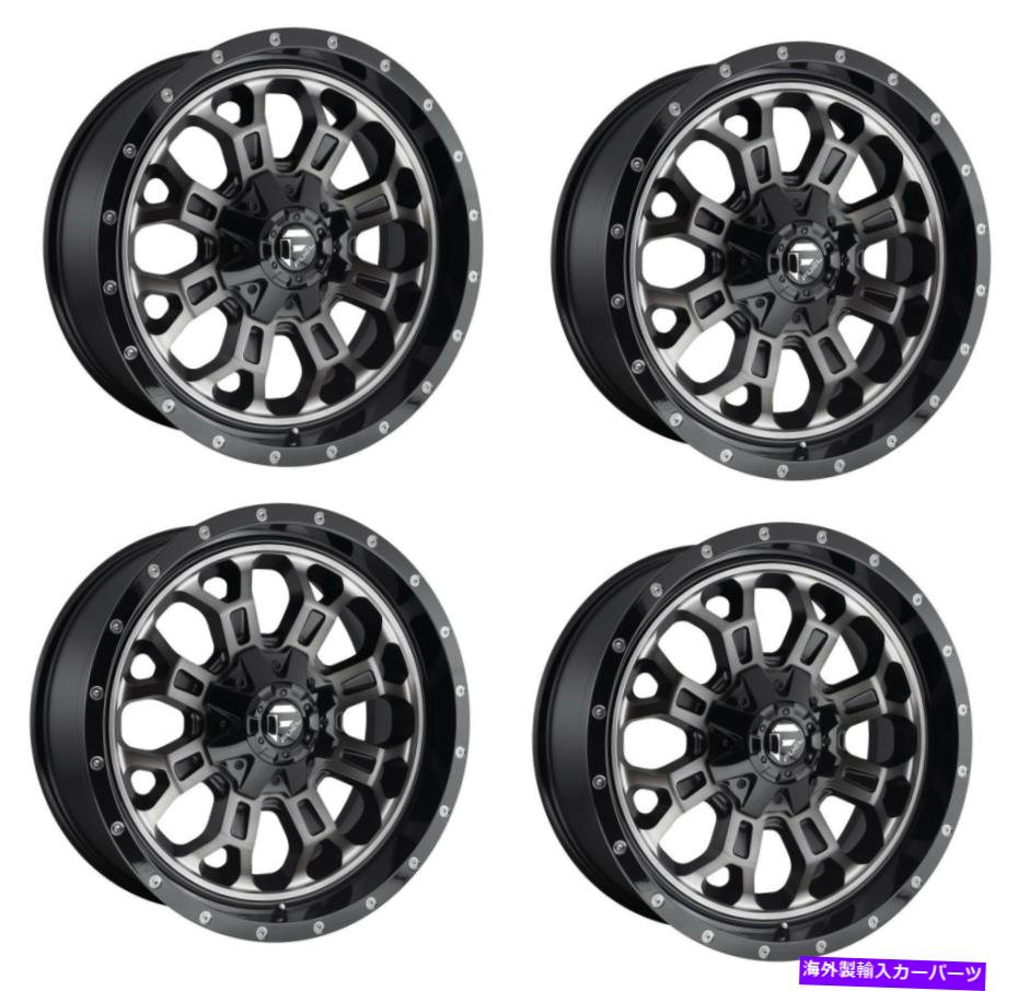 ホイール　４本セット セット4 18 "Fuel CrushD561黒機械加工トラックホイール18x9 5x555x150 19mmリム Set 4 18" Fuel Crush D561 Black Machined Truck Wheels 18x9 5x5.5 5x150 19mm Rims【並行輸入品】｜Us Custom Parts Shop USDM