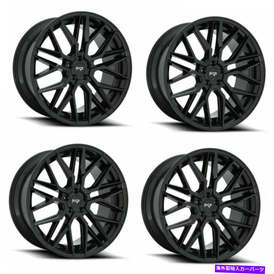 ホイール 4本セット セット4 22 "ニッチM224ガンマ22x9グロスブラック5x112ホイール38mmリム Set 4 22" Niche M224 Gamma 22x9 Gloss Black 5x112 Wheels 38mm Rims【並行輸入品】|Us Custom Parts Shop USDM