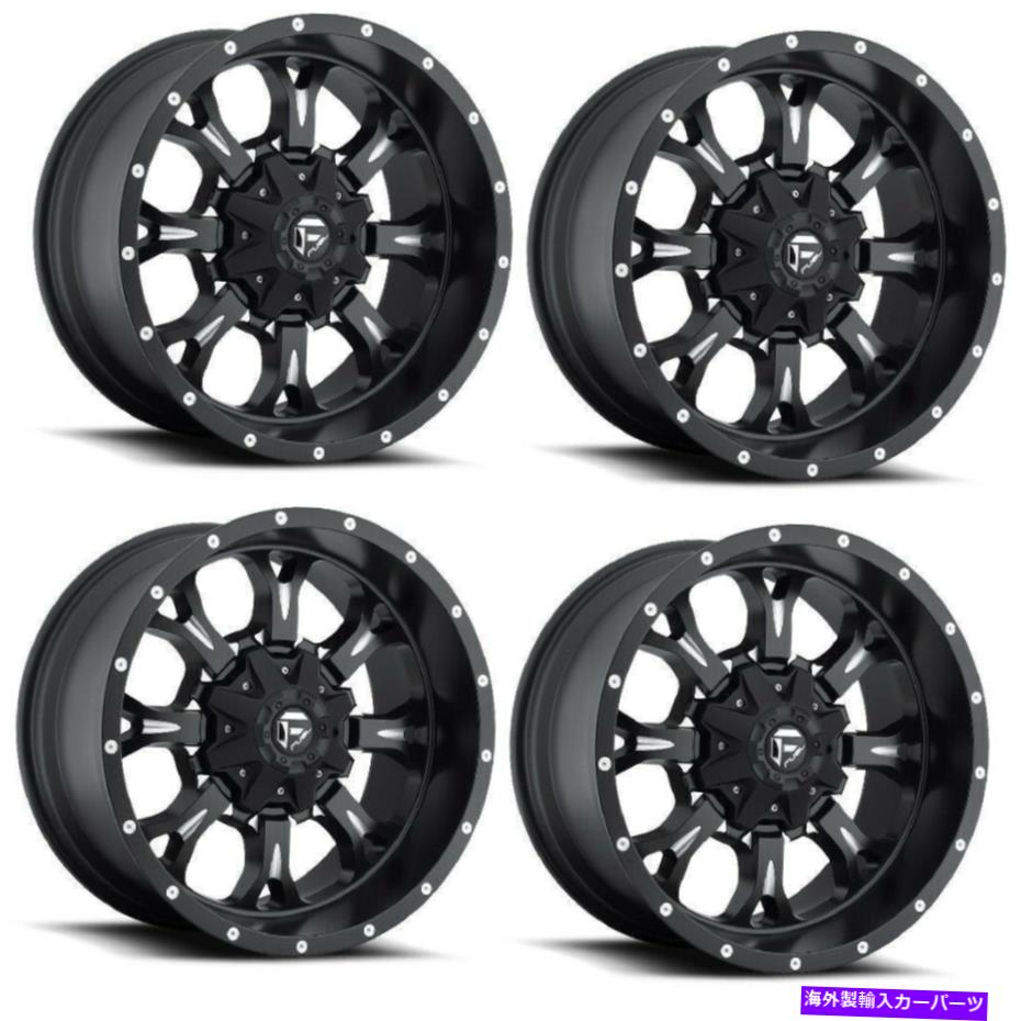 ホイール 4本セット セット4 18 "燃料クランクD517ブラックミリングホイール18x9 5ラグ5x4.5 5x5 -12mmリフト Set 4 18" Fuel Krank D517 Black Milled Wheels 18x9 5 Lug 5x4.5 5x5 -12mm Lifted【並行輸入品】|Us Custom Parts Shop USDM