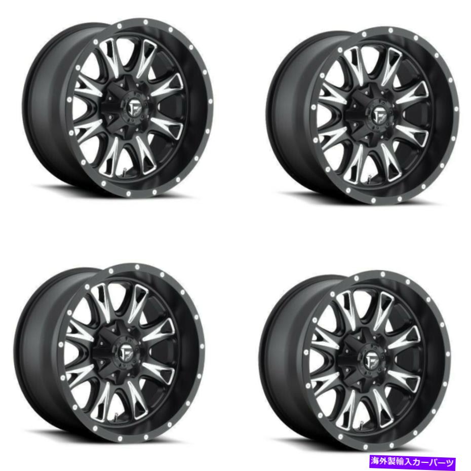 ホイール 4本セット セット4 18 "燃料D513スロットル18x9マットブラックミリング8x6.5ホイール +1mmリム Set 4 18" Fuel D513 Throttle 18x9 Matte Black Milled 8x6.5 Wheels +1mm Rims【並行輸入品】|Us Custom Parts Shop USDM