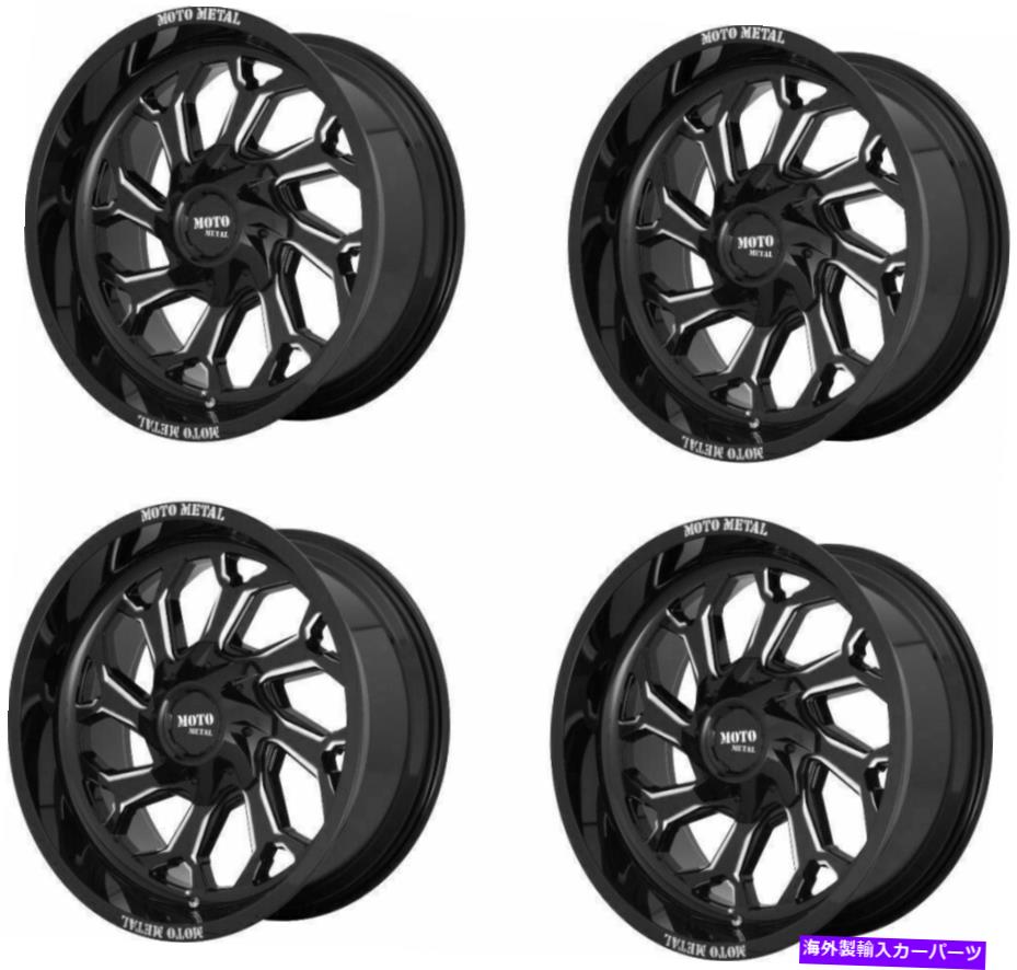 ホイール　４本セット セット4 20 "Moto Metal MO999 20x10 Gloss Black Milled 5x5.5/150トラックホイール-18mm Set 4 20" Moto Metal MO999 20x10 Gloss Black Milled 5X5.5/150 Truck Wheels -18mm【並行輸入品】｜Us Custom Parts Shop USDM